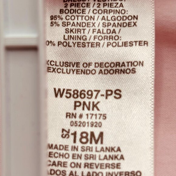 Bonnie Baby 2-Piece “Tutus and Touchdowns” Tutu Dress & Leggings Pink 18M - Picture 5 of 7